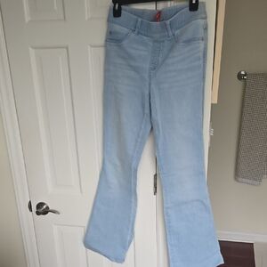 SPANX Light Blue Flare Jeans Wide Leg Size Medium